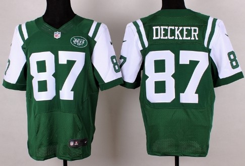 Men's New York Jets #87 Eric Decker Green Team Color NFL Nike Elite Jersey