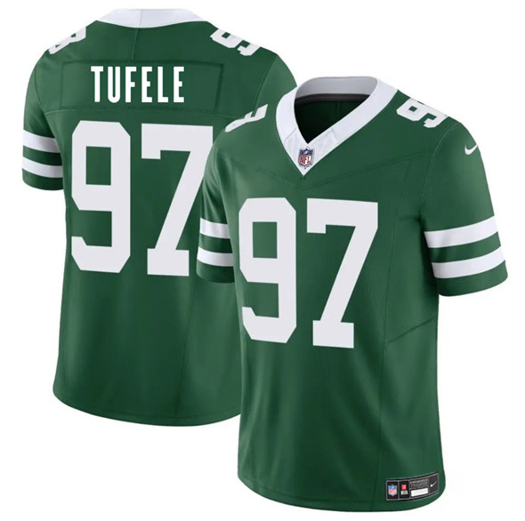 Men's New York Jets #97 Jay Tufele Green 2025 F.U.S.E. Vapor Untouchable Limited Football Stitched Jersey