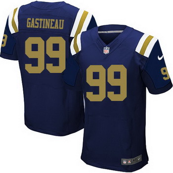 Men's New York Jets Retired Player #99 Mark Gastineau Navy Blue Alternate NFL Nike Elite Jersey