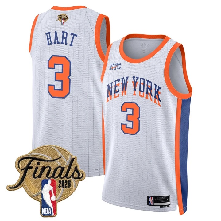 Men's New York Knicks 2026 Finals Swingman Jersey 23-24 CITY #3 JOSH HART