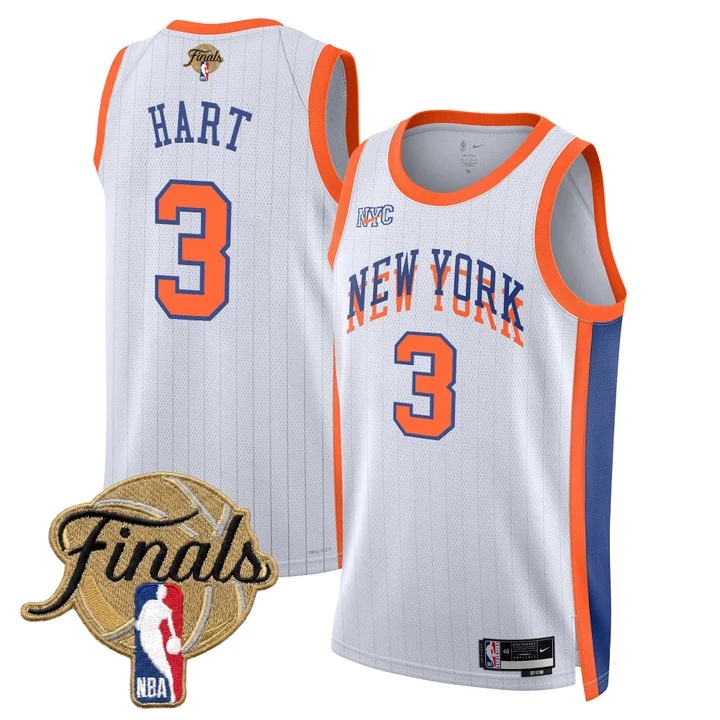 Men's New York Knicks 2026 Finals Swingman Jersey V2 #3 JOSH HART