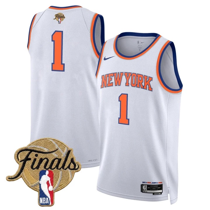Men's New York Knicks 2026 Finals Swingman Jersey V2 WHITE #1
