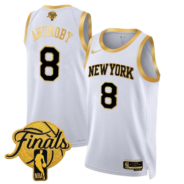 Men's New York Knicks 2026 Finals Swingman Jersey V2 white 2 #8 OG ANUNOBY
