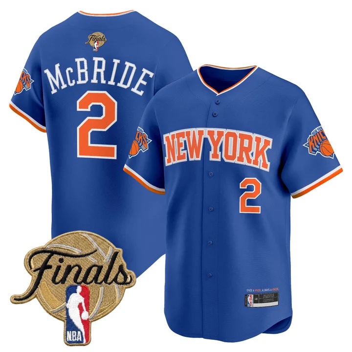 Men's New York Knicks 2026 Finals Vapor Baseball Jersey #2 MILES MCBRIDE