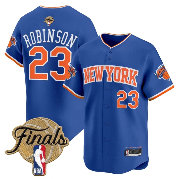 Men's New York Knicks 2026 Finals Vapor Baseball Jersey #23 MITCHELL ROBINSON