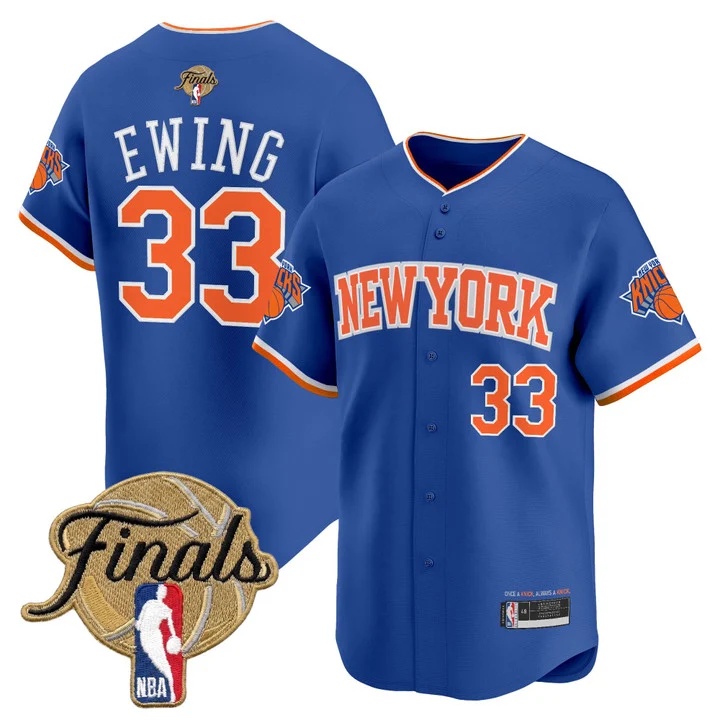 Men's New York Knicks 2026 Finals Vapor Baseball Jersey #33 PATRICK EWING