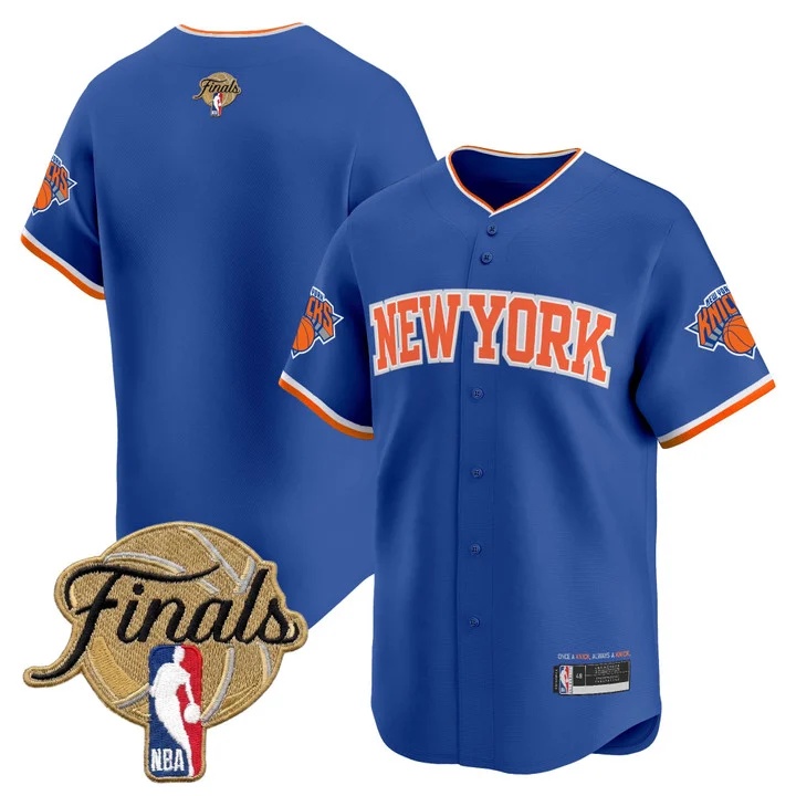 Men's New York Knicks 2026 Finals Vapor Baseball Jersey BLANK