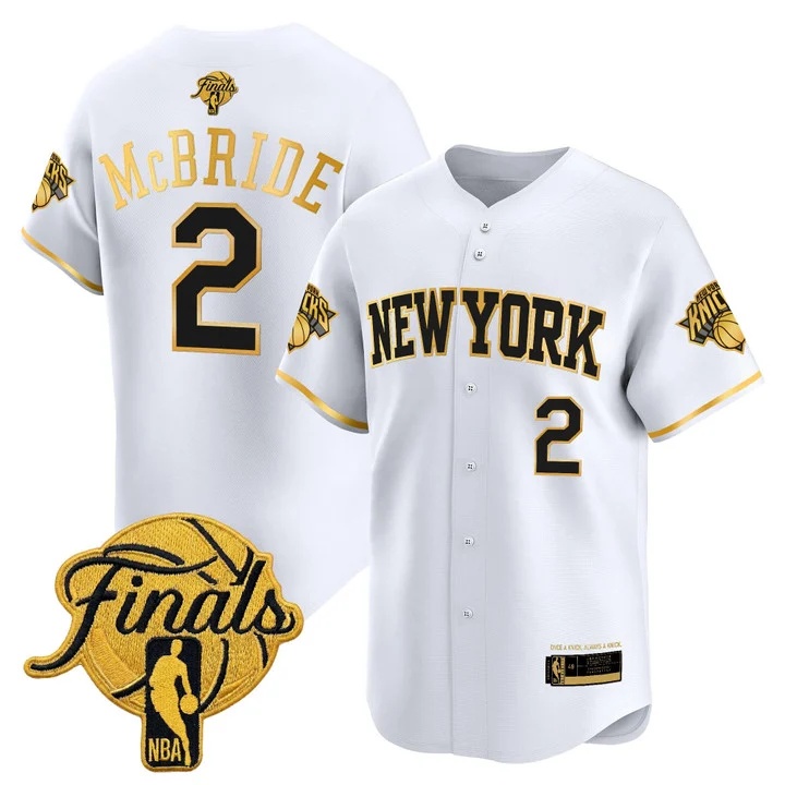Men's New York Knicks 2026 Finals Vapor Baseball Jersey WHITE2 #2 MILES MCBRIDE