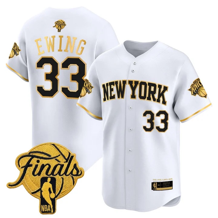 Men's New York Knicks 2026 Finals Vapor Baseball Jersey WHITE2 #33 PATRICK EWING
