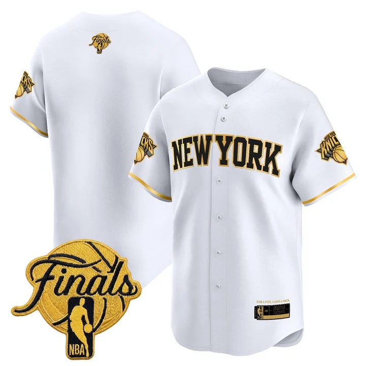 Men's New York Knicks 2026 Finals Vapor Baseball Jersey WHITE2 BLANK