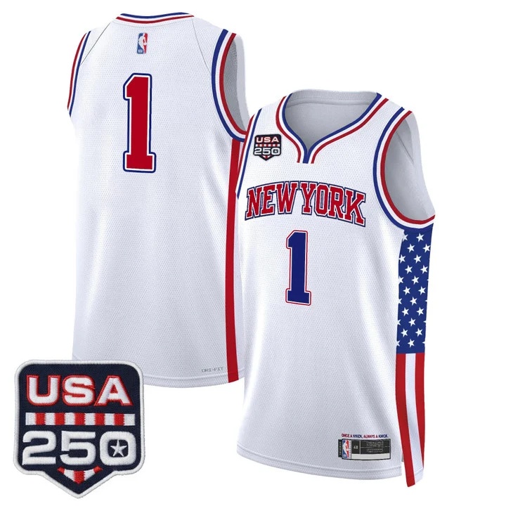 Men's New York Knicks America 250 Edition Swingman Jersey #1