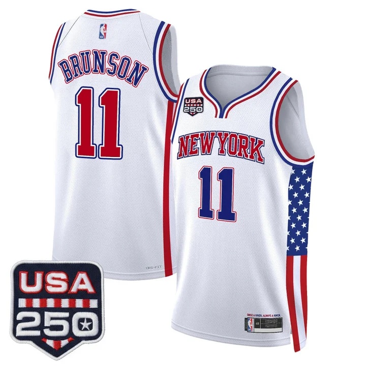 Men's New York Knicks America 250 Edition Swingman Jersey #11 JALEN BRUNSON