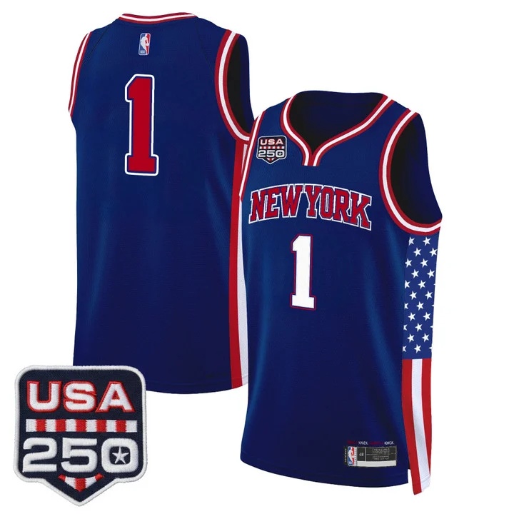 Men's New York Knicks America 250 Edition Swingman Jersey ROYAL #1