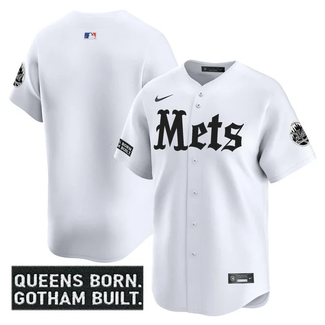 Men's New York Mets 'Gotham Gothic Edition' Vapor Premier Limited Jersey WHITE BLANK.webp