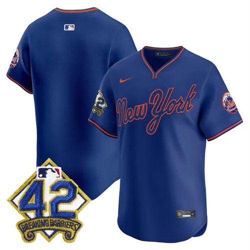 Men's New York Mets 2025 Jackie Robinson Patch Road Alternate Jersey BLANK.webp