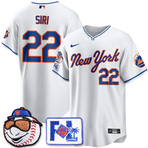 Men's New York Mets Blue Road 2025 Spring Training Jersey - All Stitched White  Jose Siri - 22