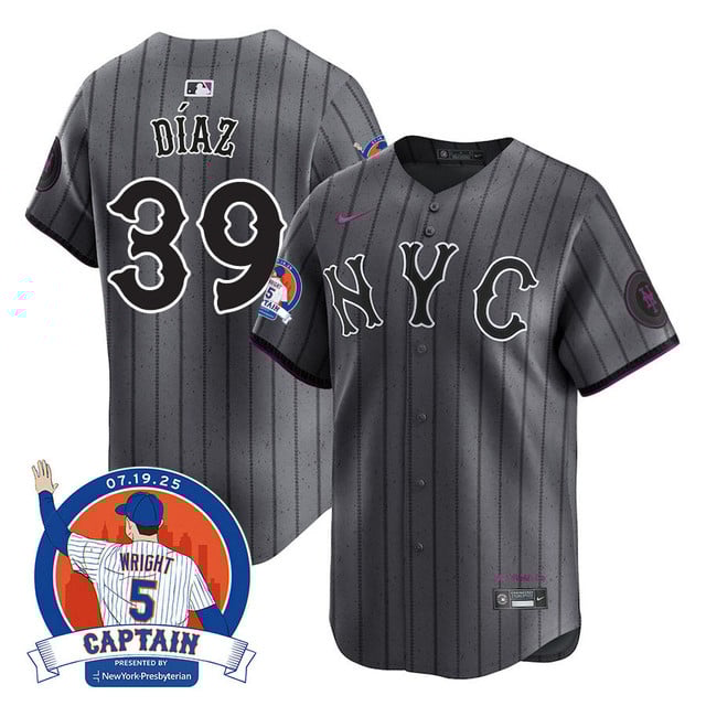 Men's New York Mets David Wright Mets Legend Jersey CITY CONNECT#39 EDWIN DIAZ