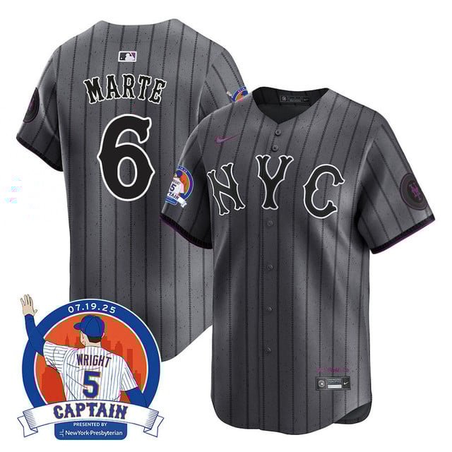 Men's New York Mets David Wright Mets Legend Jersey CITY CONNECT#6 STARLING MARTE
