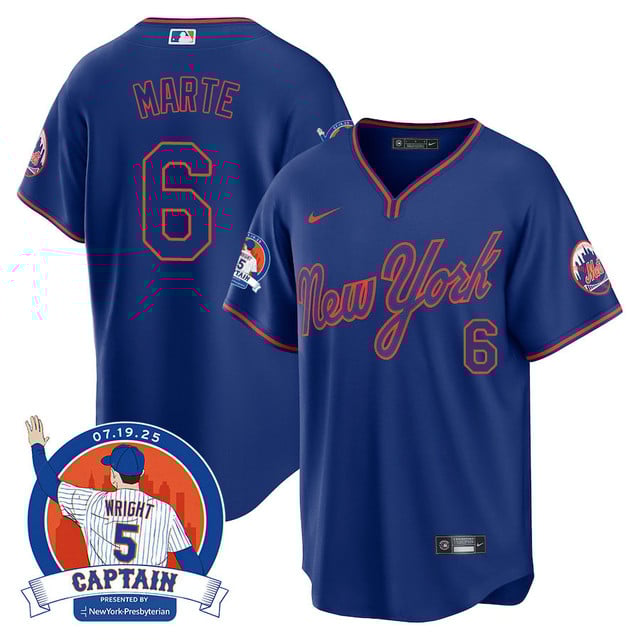 Men's New York Mets David Wright Mets Legend Jersey ROYAL ALTERNATE#6 STARLING MARTE