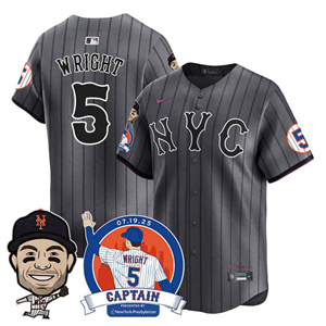 Men's New York Mets David Wright Mets Legend Jersey V2 - All Stitched David Wright  - 5