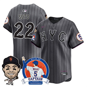 Men's New York Mets David Wright Mets Legend Jersey V2 - All Stitched Juan Soto  - 22
