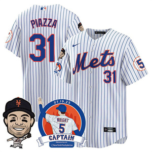 Men's New York Mets David Wright Mets Legend Jersey V2 - All Stitched Mike   Piazza #31