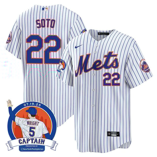 Men's New York Mets David Wright Mets Legend Jersey WHITE#22 JUAN SOTO