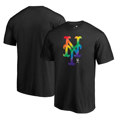 Men's New York Mets Fanatics Branded Pride Black T-Shirt