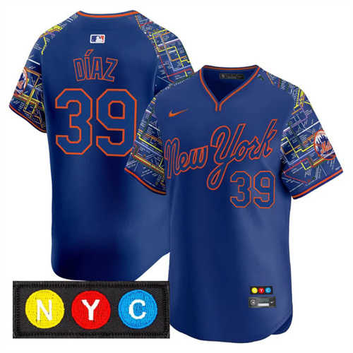 Men's New York Mets Subway Style Vapor Premier Limited Jersey #39 EDWIN DIAZ.webp