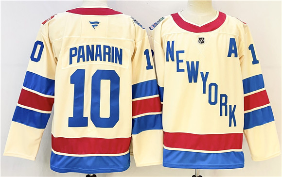 Men's New York Rangers #10 Artemi Panarin Beige 2025-26 Winter Classic With A Patch Stitched Hockey Jersey