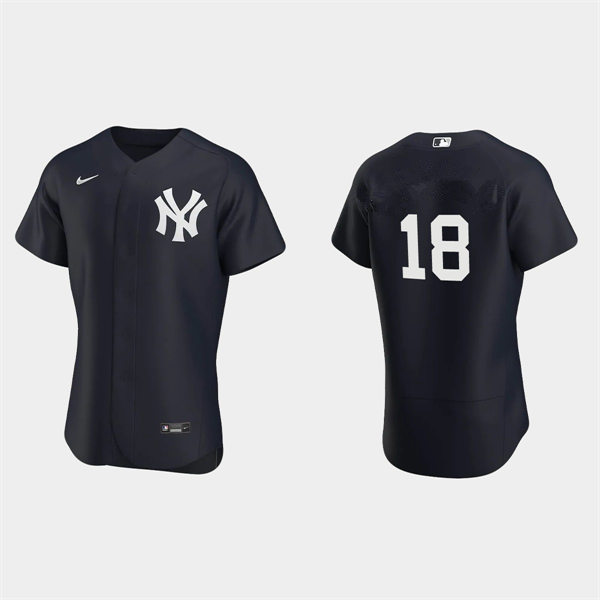 Men's New York Yankees #18 Andrew Benintendi Navy Alternate FlexBase Player Jersey