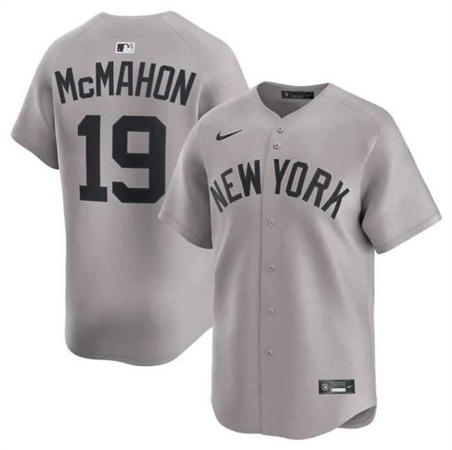 Men's New York Yankees #19 Ryan McMahon Grey 2025 Limited Stitched Baseball Jersey
