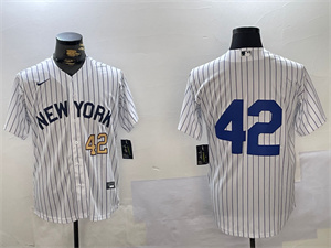 Men's New York Yankees #42 Jackie Robinson White Cool Base Stitched Jerseys