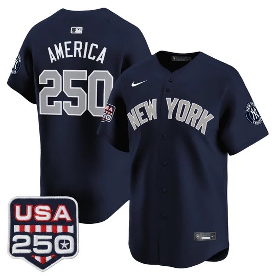 Men's New York Yankees 250America Patch Vapor Premier Limited Jersey ALTERNATE#250 AMERICA