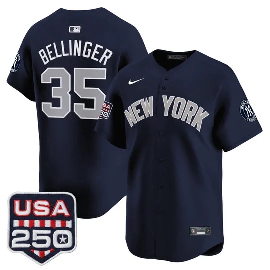 Men's New York Yankees 250America Patch Vapor Premier Limited Jersey ALTERNATE#35 CODY BELLINGER
