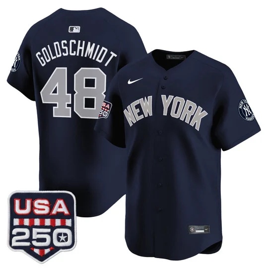 Men's New York Yankees 250America Patch Vapor Premier Limited Jersey ALTERNATE#48 PAUL GOLDSCHMIDT