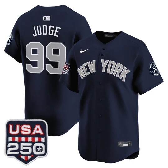 Men's New York Yankees 250America Patch Vapor Premier Limited Jersey ALTERNATE#99 AARON JUDGE