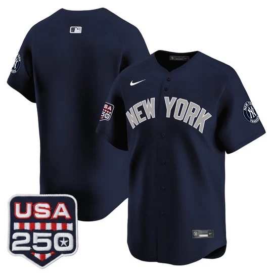 Men's New York Yankees 250America Patch Vapor Premier Limited Jersey ALTERNATE BLANK