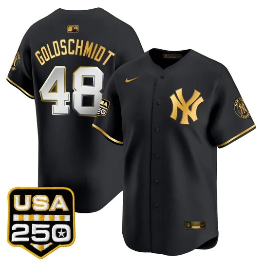 Men's New York Yankees 250America Patch Vapor Premier Limited Jersey BLACK GLOD#48 PAUL GOLDSCHMIDT