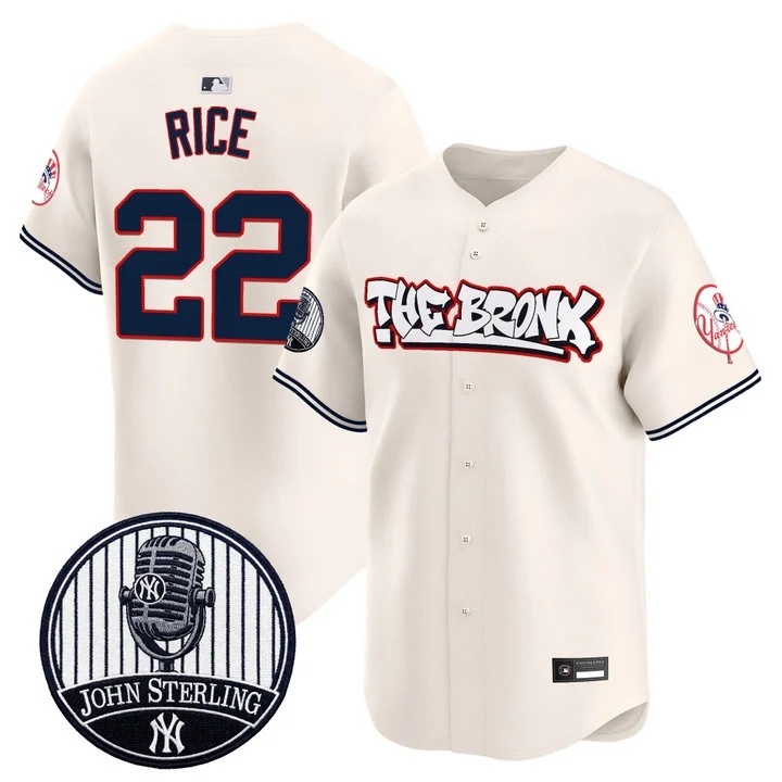 Men's New York Yankees The Bronx Graffiti Vapor Premier Limited Jersey #22 BEN RICE