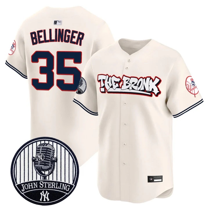 Men's New York Yankees The Bronx Graffiti Vapor Premier Limited Jersey #35 CODY BELLINGER