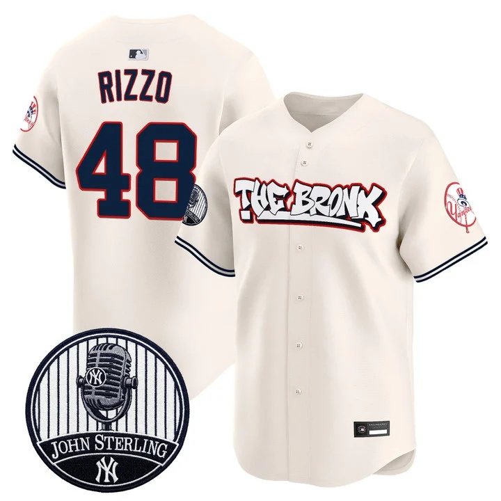 Men's New York Yankees The Bronx Graffiti Vapor Premier Limited Jersey #48 ANTHONY RIZZO