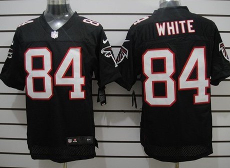 Men's Nike Elite Jersey Atlanta Falcons #84 Roddy White Black