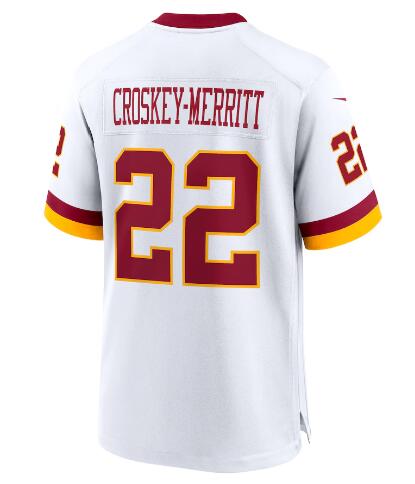 Men's Nike Jacory Croskey-Merritt White Washington Commanders Game Super Bowl Era Jersey