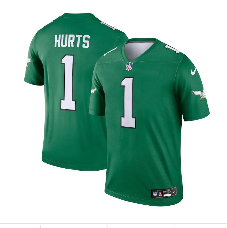 Men's Nike Jalen Hurts Kelly Green Philadelphia Eagles Alternate Legend Player Jersey