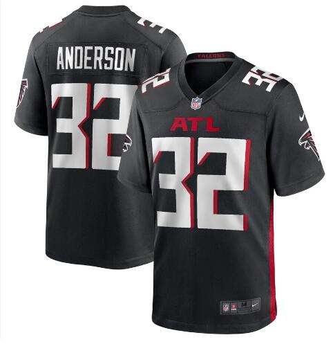 Men's Nike Jamal Anderson Black Atlanta Falcons Game Retired Player Jersey