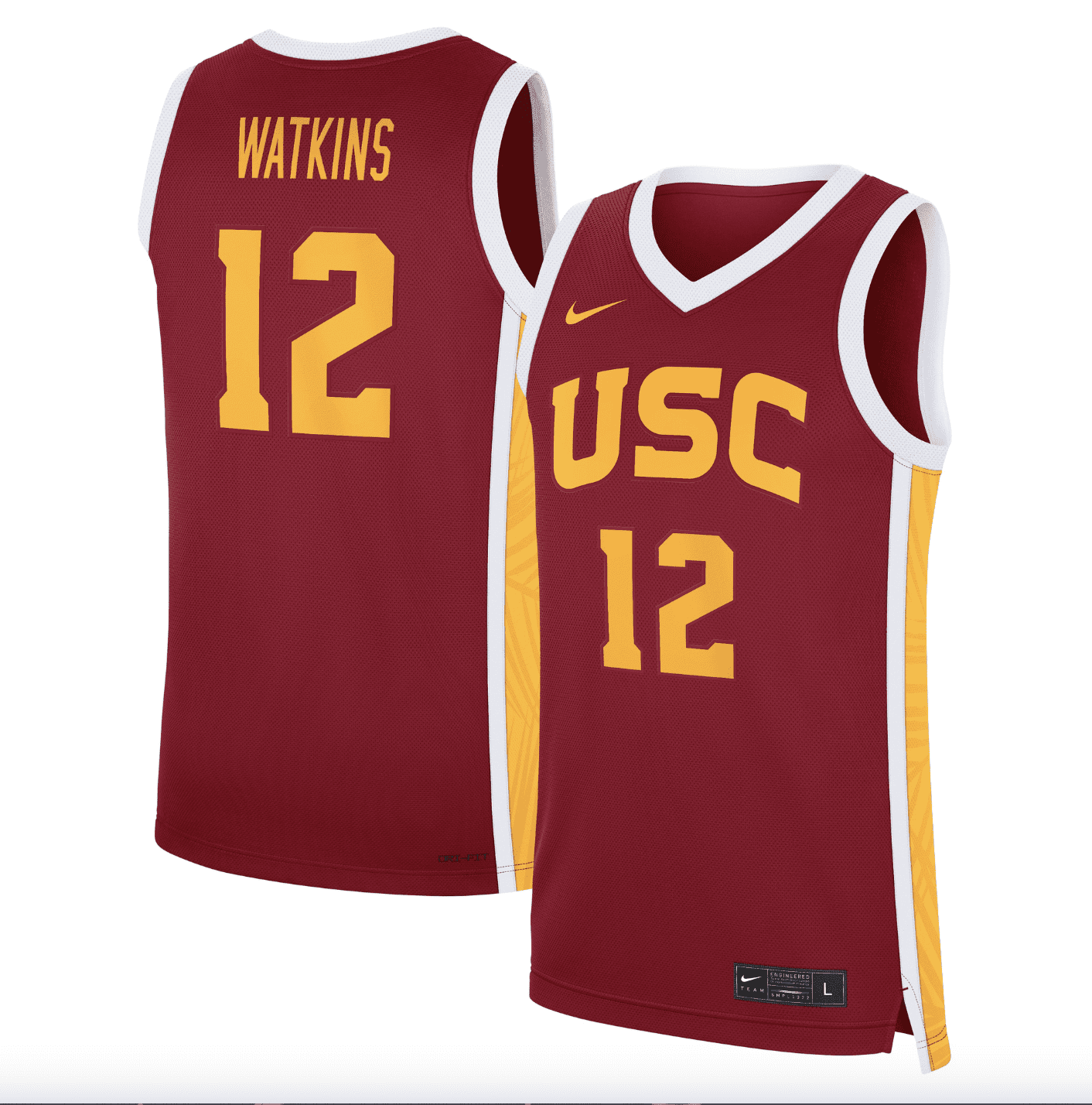 Men's Nike JuJu Watkins Cardinal USC Trojans Road Replica Basketball Jersey
