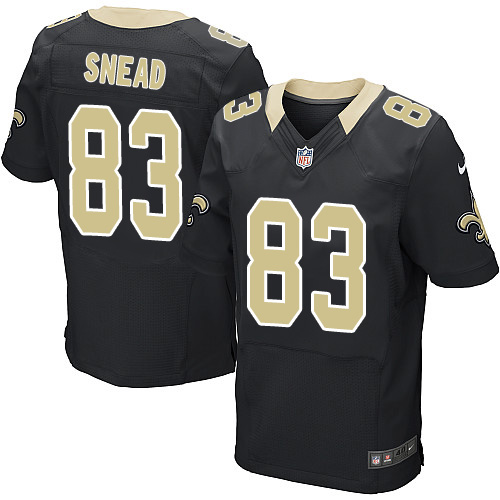 Men's Nike New Orleans Saints #83 Willie Snead Black Home NFL Elite Jersey