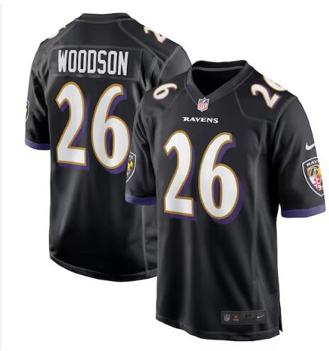 Men's Nike Rod Woodson Black Baltimore Ravens Retired Player Alternate Game Jersey