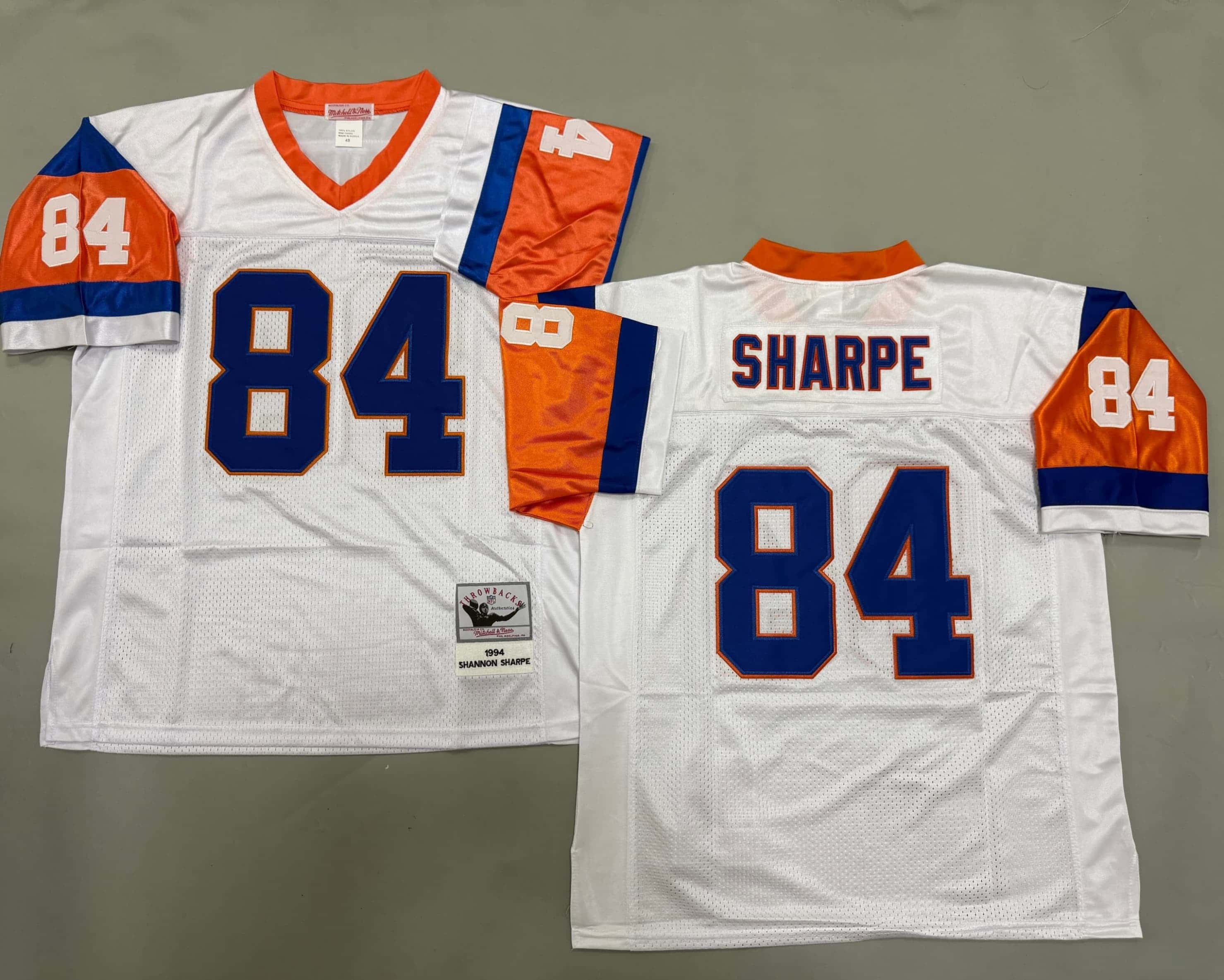 Men's Nike Shannon Sharpe Orange Denver Broncos  Game Retired Player Jersey